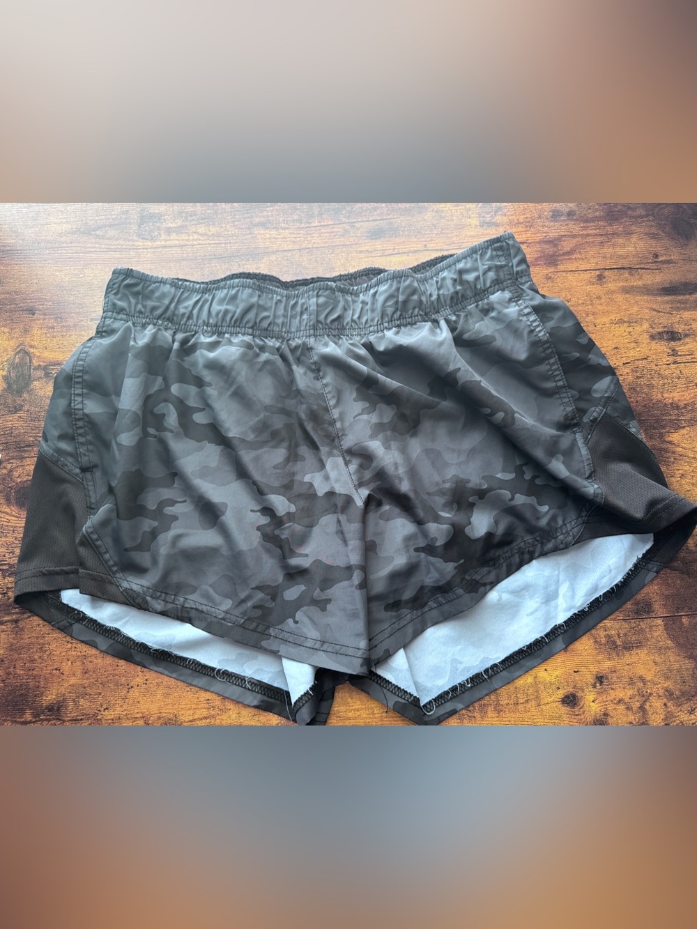 Athletic Works Black Camo Women's Running Shorts-Large